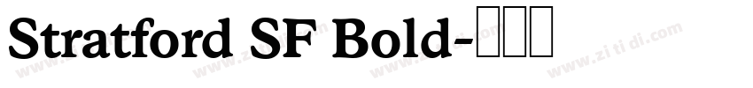 Stratford SF Bold字体转换